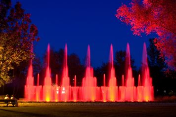 Spiel von Wasser und Licht in Bad Zurzach