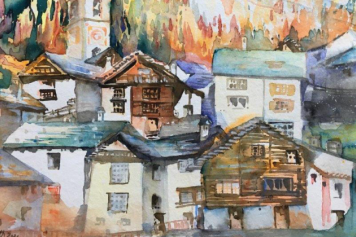 Aquarelle von Claudio Trapletti im Museum Walserhaus vom 30. April bis 30. Oktober 2022