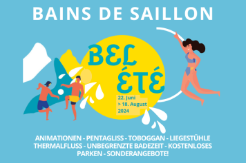 Geniessen Sie einen Sommer voller Entspannung und Spass im Thermalbad von Saillon – vom 22. Juni bis 18. August 2024